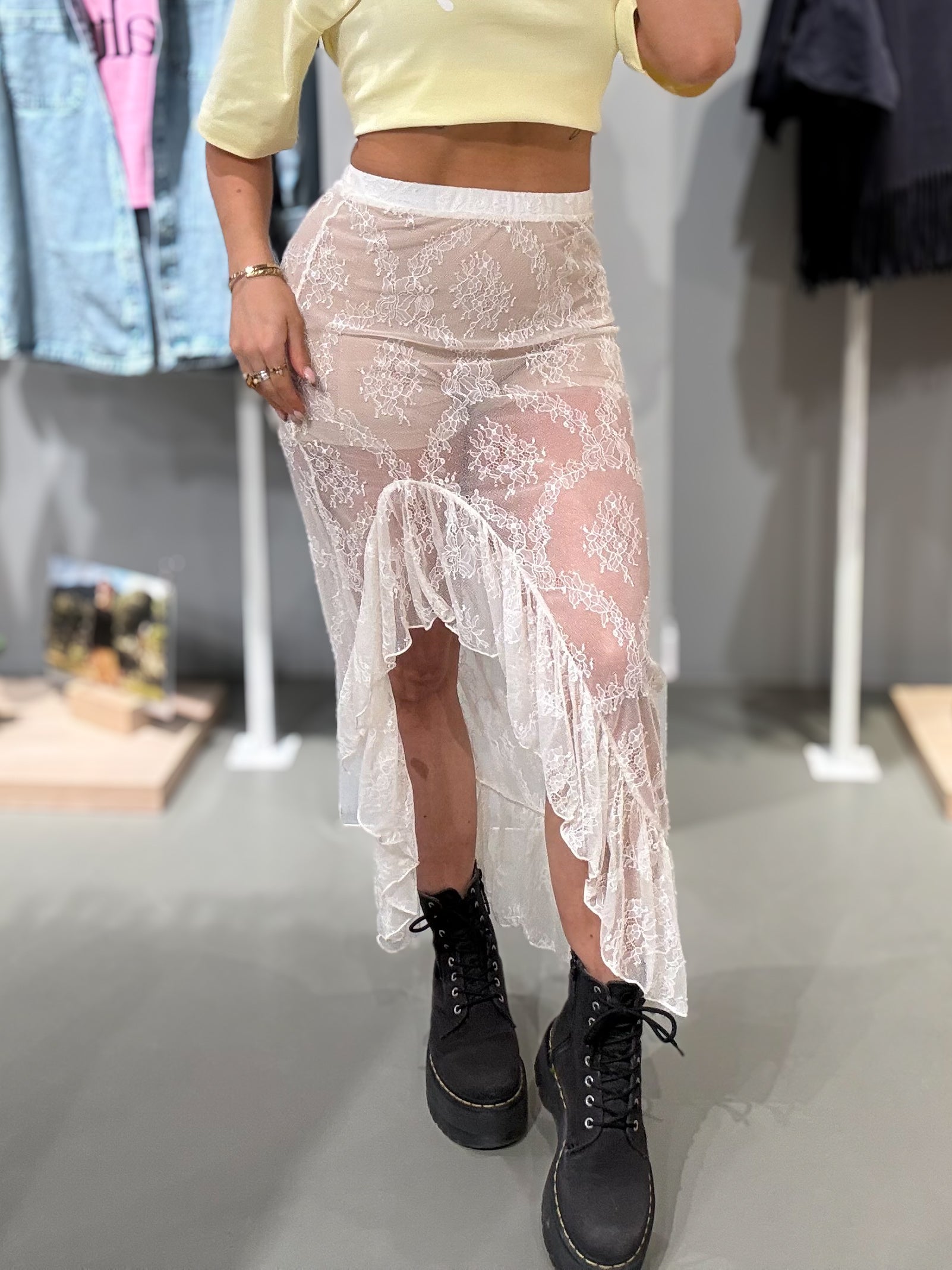 NMLUCIA Long Skirt - Cloud Dancer